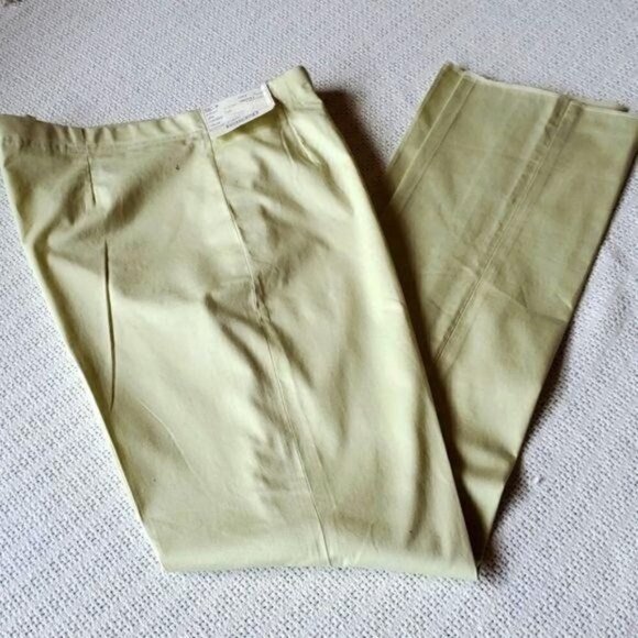 Lands' End Vintage High Rise Adjustable ELASTIC Raw Hem Side Zip Sz. 6 Pants - Picture 1 of 13